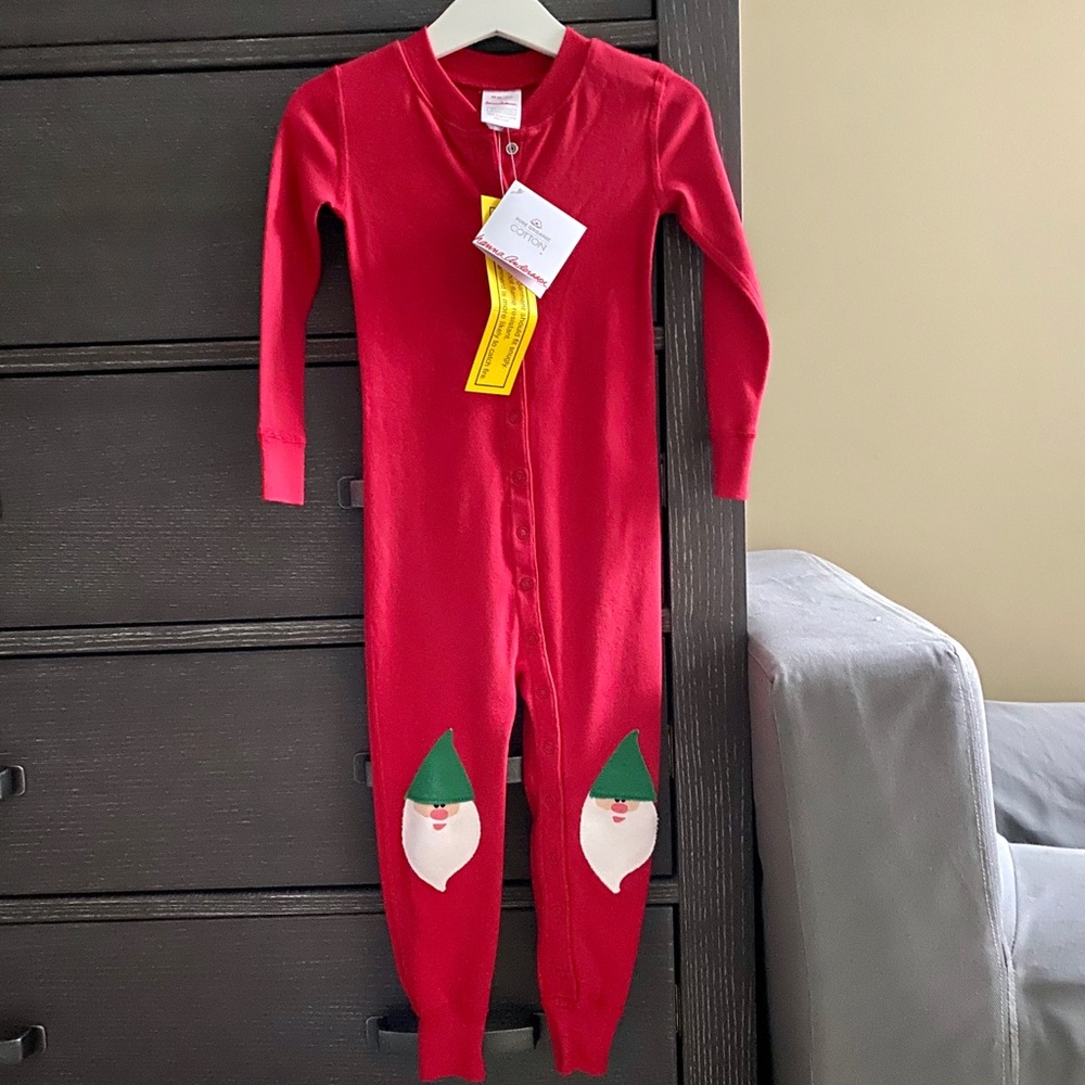 3t Hanna Andersson Santa Union Suit